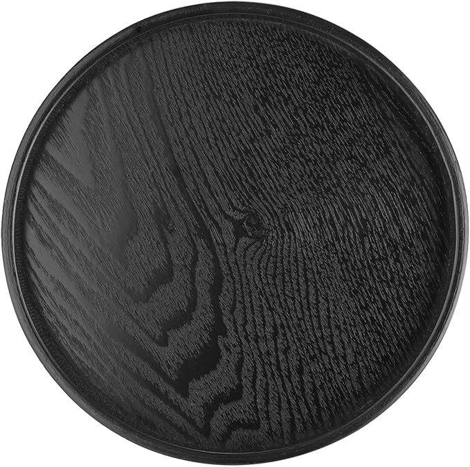 Yinhing Round Tray, Coffee Table Tray Food Meals Serving Plate Restaurant Wood - Image 6