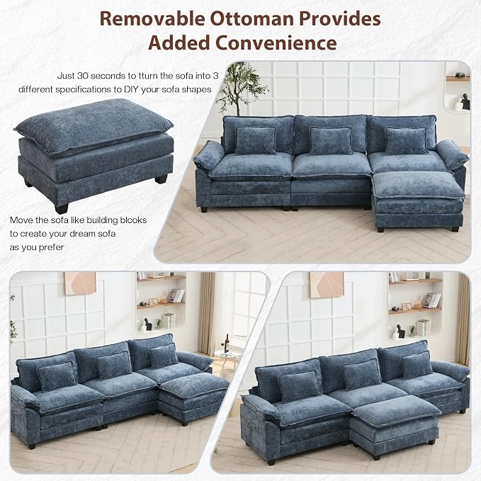 Modular Sectional Sofa, Cloud Couch - Image 3