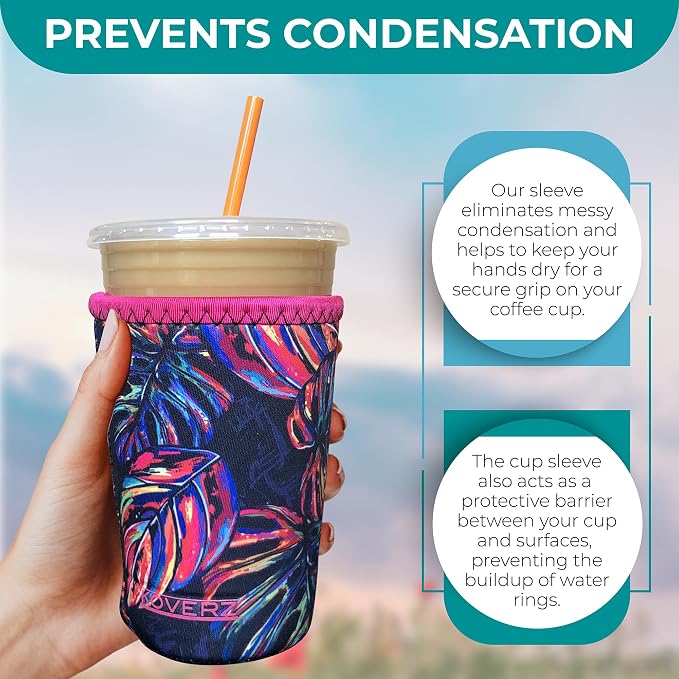 Iced Coffee Sleeve, Insulated Neoprene Cup Sleeve, Fits a 32 Oz. Coffee Cup - Image 5
