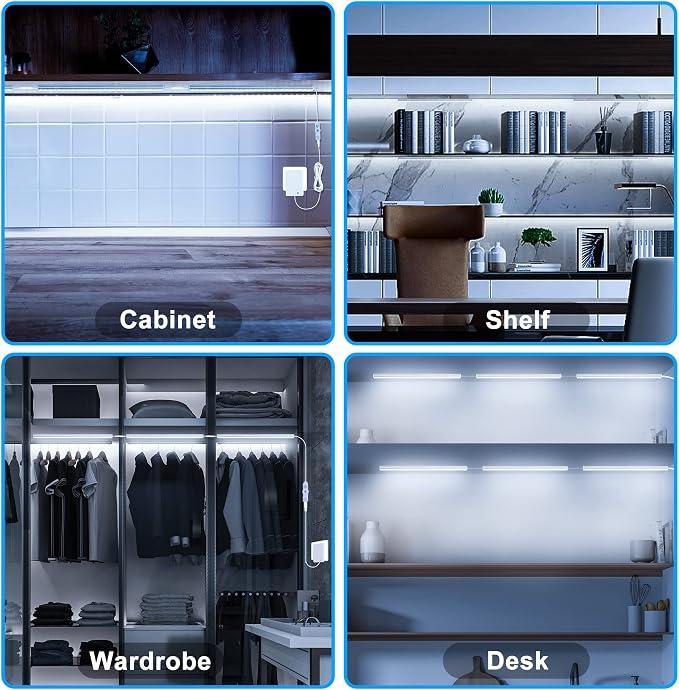 Maylit Under Cabinet Lights Plug in, Super Bright Daylight White Under Counter - Image 7