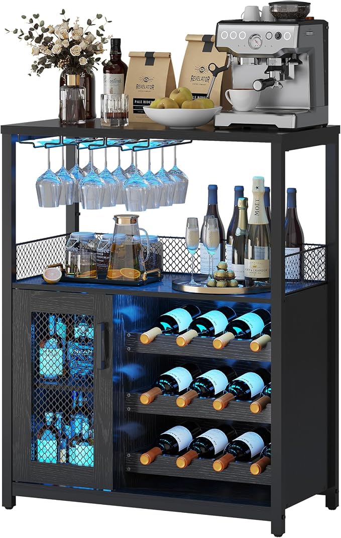 Jojoka 3 Tier Wine Bar Cabinet - Image 8