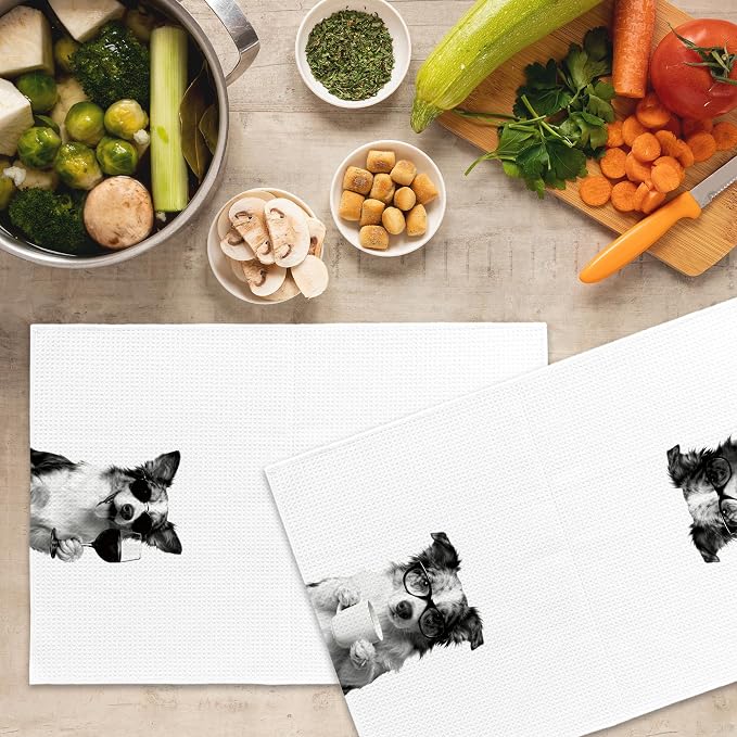 Funny Australian Shepherd Kitchen Towels Set of 2, Funny Dog Kitchen Accessories - Image 5