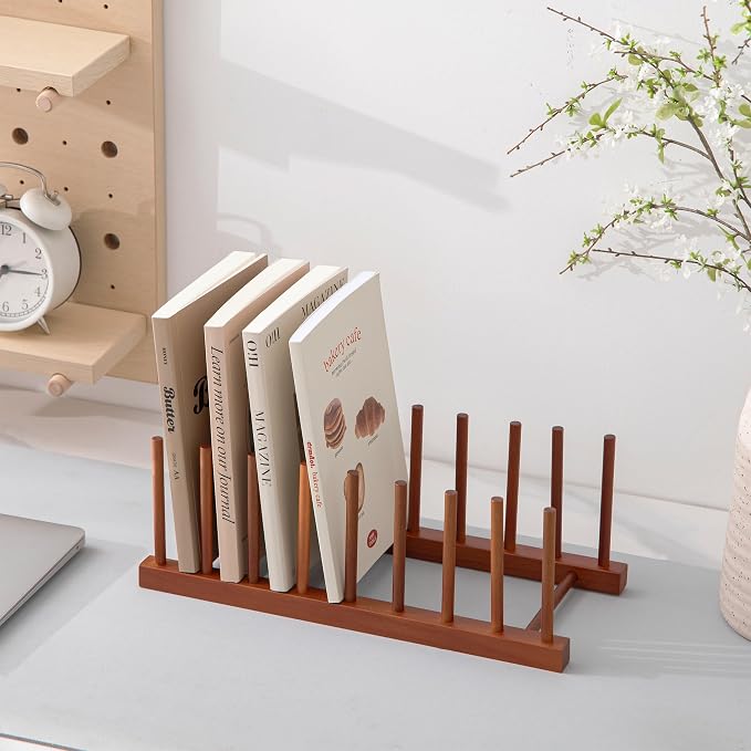 HBlife Teak Dish Plate Bowl Cup Book Pot Lid Cutting Board Drying Rack Stand - Image 4