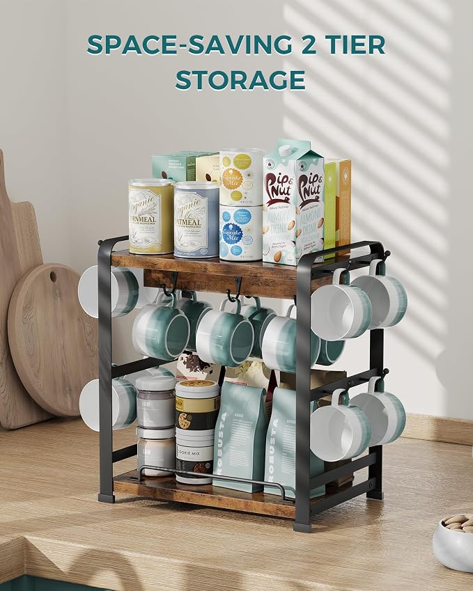 OROPY Wooden Coffee Bar Organizer - Image 6