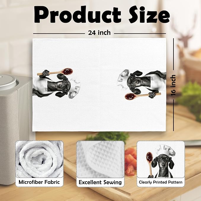 Funny Dachshund Hand Towels, Dachshund Gifts - Image 6