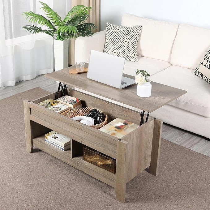 Yaheetech Modern Lift Top Coffee Table - Image 2