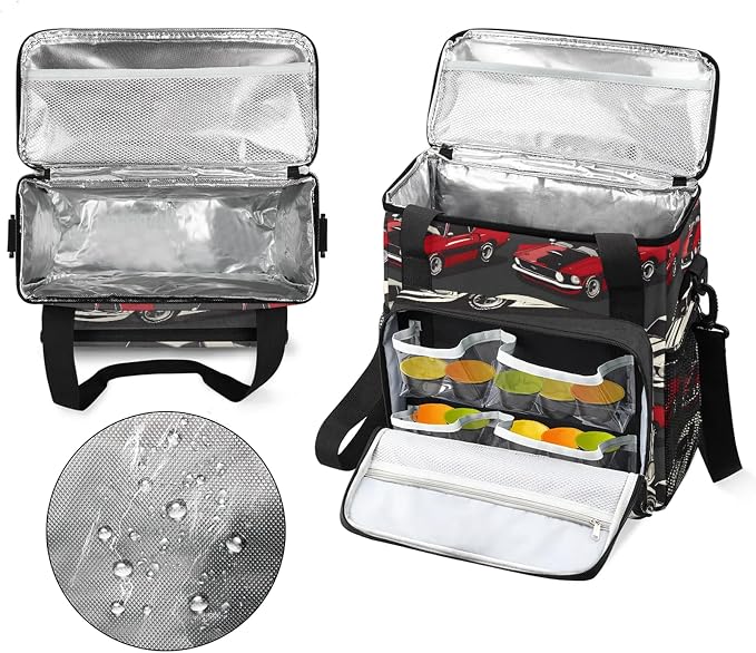 Cool Cars Coffee Maker Carring Bag, Large Insulated Storage Organizer Case Tote - Image 3
