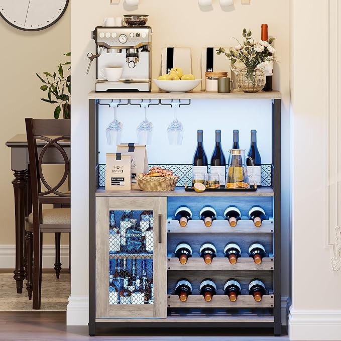 IDEALHOUSE Wine Bar Rack Cabinet - Image 3