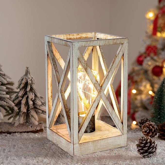 WINGBO Retro Battery Powered Table Lamps, Battery Operated Cordless Lamp - Image 2
