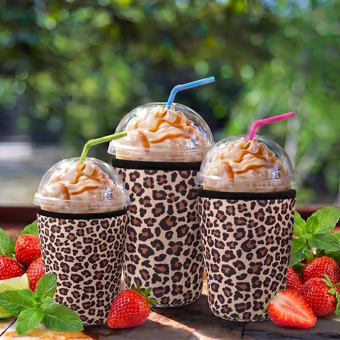 CHENGU 12 Pack Reusable Iced Coffee Sleeves Bulk Cold Cup Neoprene Insulated - Image 6