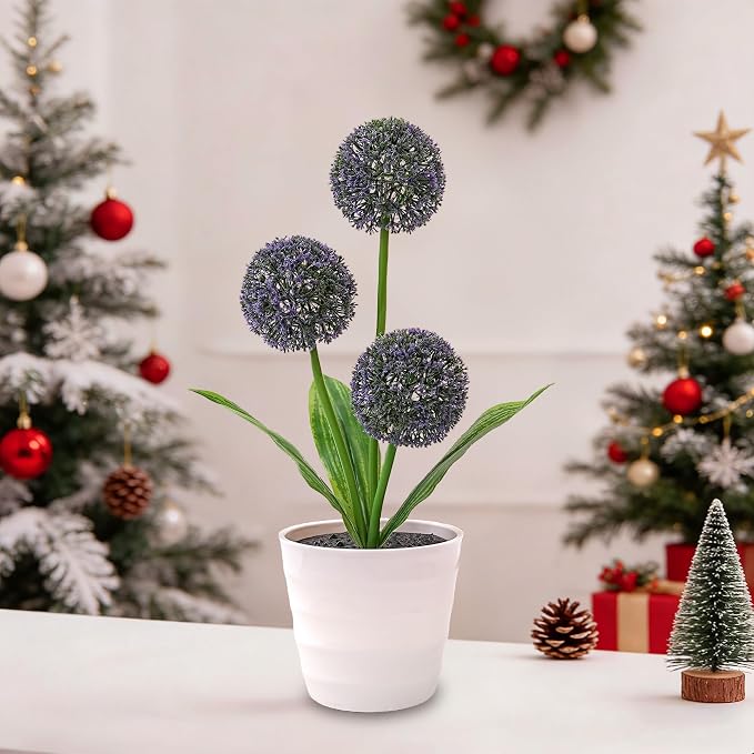 Artificial Purple Allium Flower Lamp, Color Changing LED Light - Image 8