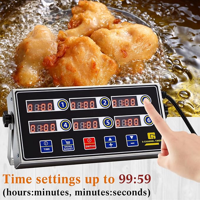 Relaxweex 2 Pack Commercial 6 Channel Digital Kitchen Timer, Wall Mount or - Image 6