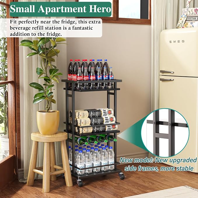 OKZEST 3-Tier Liquor Cabinet - Image 4
