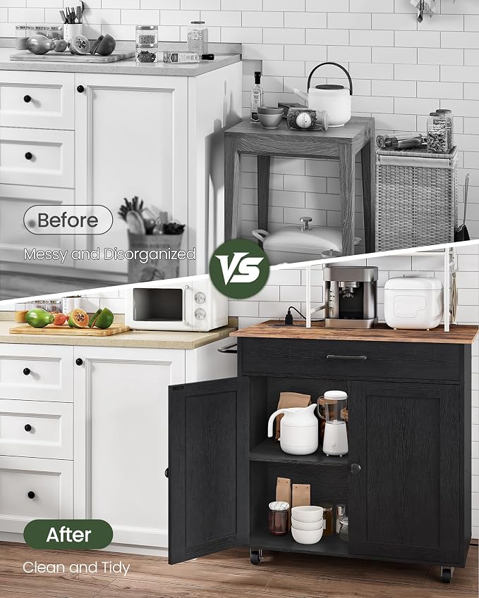 CHOEZON Kitchen Island, Kitchen Island Cart - Image 4