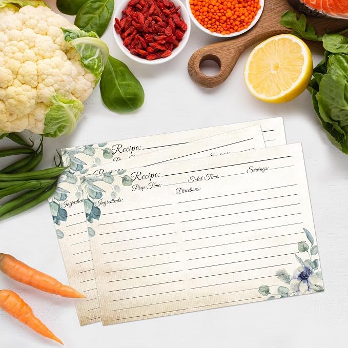Recipe Cards 4x6, Premium Double-Sided Recipe Cards - Image 2