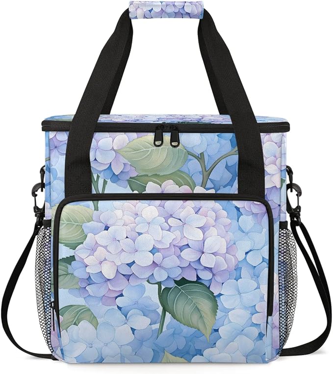 Hydrangea Flower Coffee Maker Carring Bag, Large Insulated Storage Organizer by Home