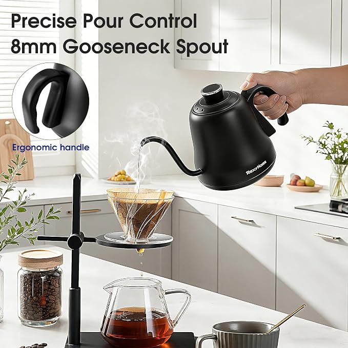 Gooseneck Electric Kettle Temperature Control: ±1℉ Precision, 316L Stainless - Image 4