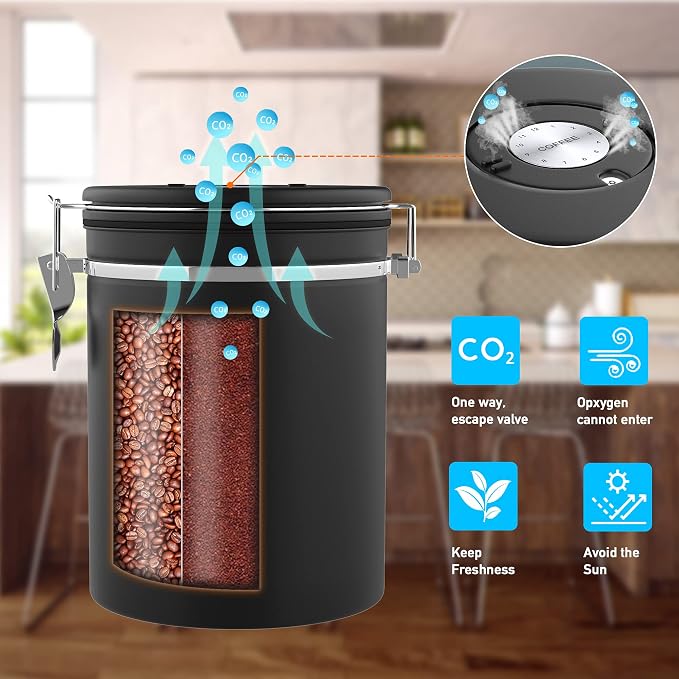 38OZ Airtight Coffee Canister - Image 3