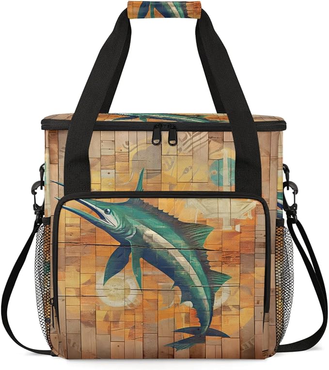 Funny Swordfish Coffee Maker Carring Bag, Large Insulated Storage Organizer by Home