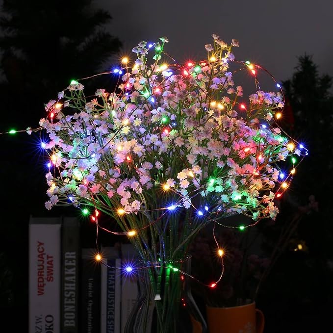 Joomer Fairy String Lights 66FT 200 LEDs Plug in Fairy Lights Indoor Copper - Image 7