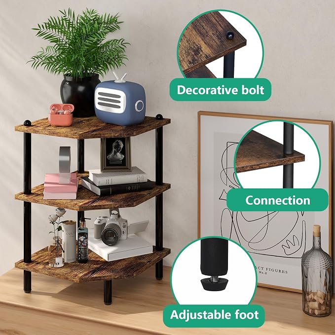 Corner Shelf Stand for Desk - Image 5