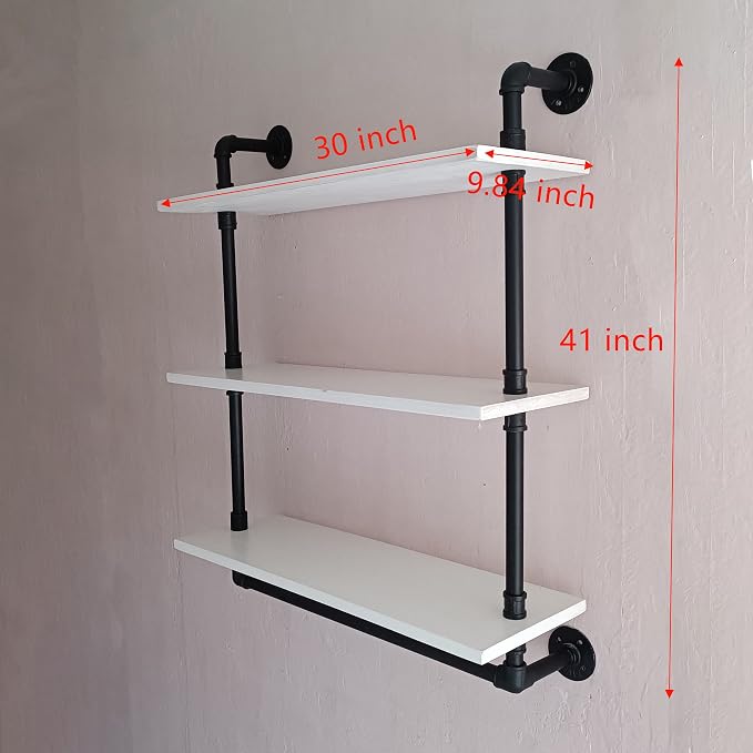 ROGMARS Industrial Pipe Shelving Floating Shelves - Image 2