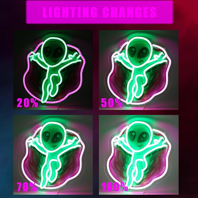 Alien LED Neon Sign, USB Powered Neon Wall Light - Image 3