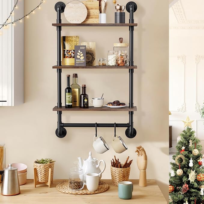 Merapi 24" Industrial Floating Shelves - Image 2