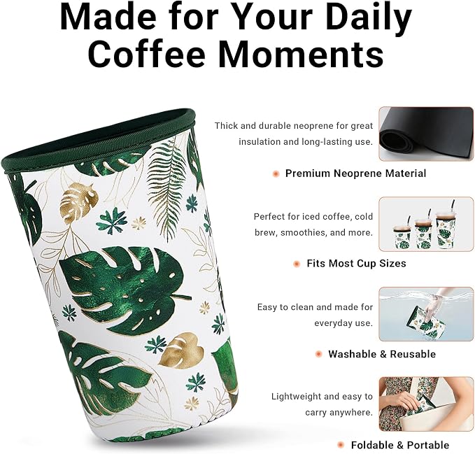 3 Pack Iced Coffee Sleeve Reusable - Image 3