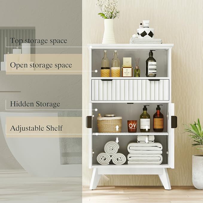 FLOWBACK Fluted Cabinet, Bathroom Storage - Image 5