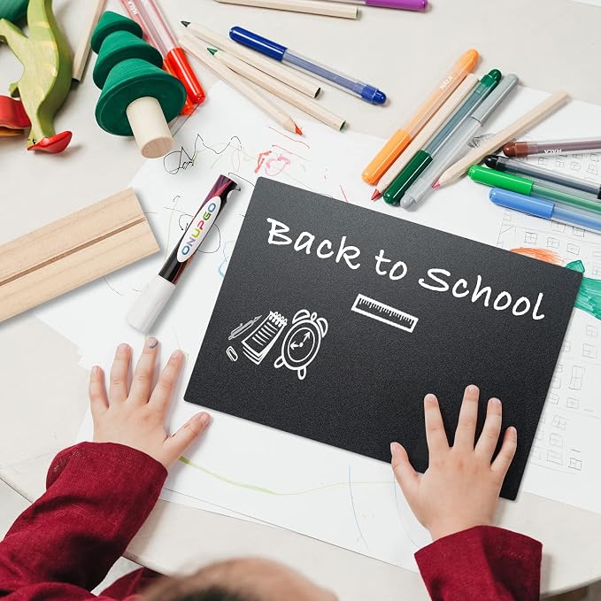 ONUPGO 2 Pack Tabletop Chalkboard Sign - Image 9