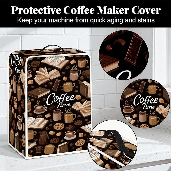 BVBOX Coffee Maker Cover, Durable Dustproof Lightweight Polyester Cotton Blend - Image 7