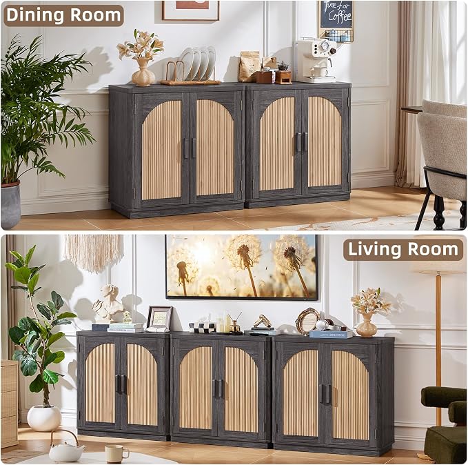 LEYAOYAO Fluted Buffet Cabinet - Image 9