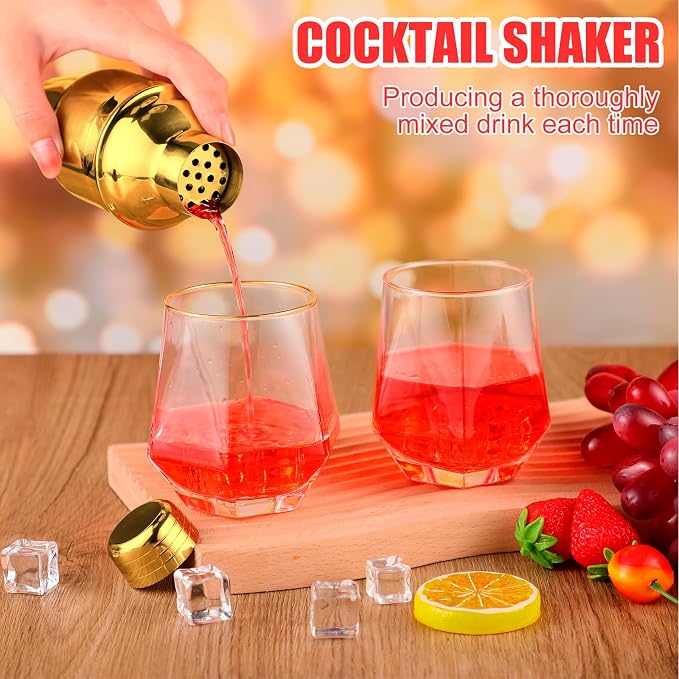 Nitial 9 Pcs Bar Cocktail Shaker Professional Stainless Steel Martini Drink - Image 6