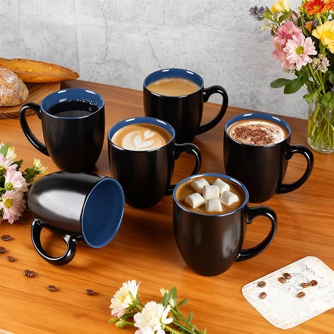 GBhome 12oz Coffee Mugs Set of 6, Large Ceramic Coffee Mugs - Image 6