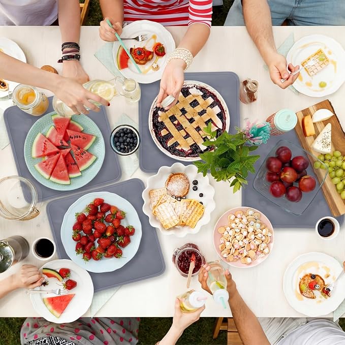 Reallnaive 4 Pcs Cooling Mat for Food Reusable Freezable Ice Mat for Buffet - Image 3