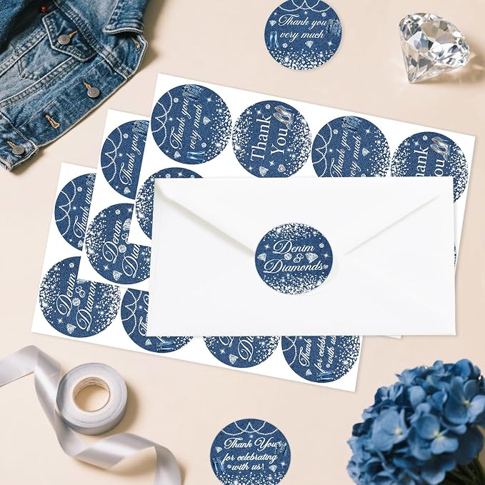Serencatcher 80Pcs Denim and Diamonds Party Decorations, Denim and Diamonds - Image 2