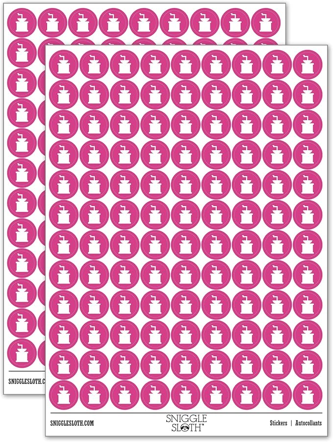 Coffee Grinder Solid 200+ Round Stickers by Sniggle+Sloth
