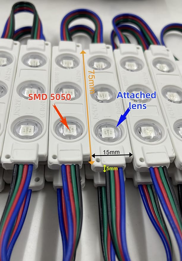 200PCS 110FT RGB LED Module Kit, 3 Led 5050 SMD LED Lights - Image 4