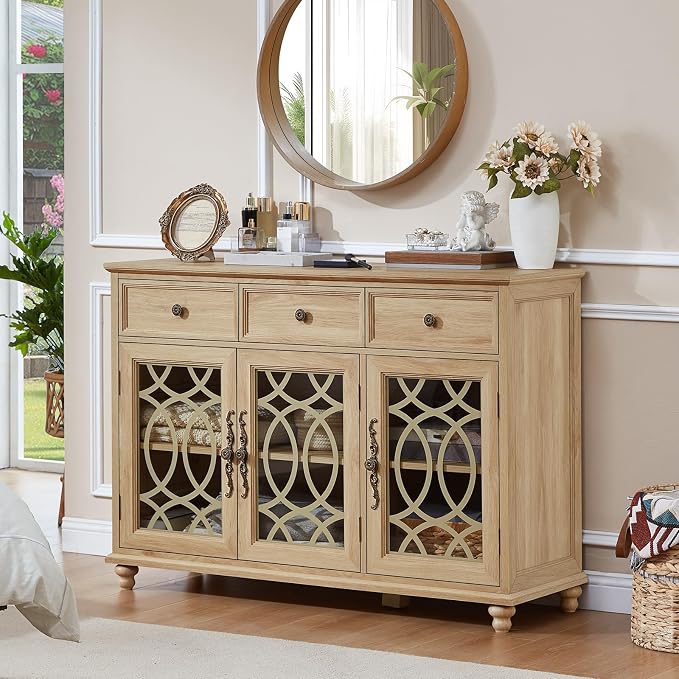 Joaxswe Farmhouse Sideboard Buffet Cabinet - Image 9