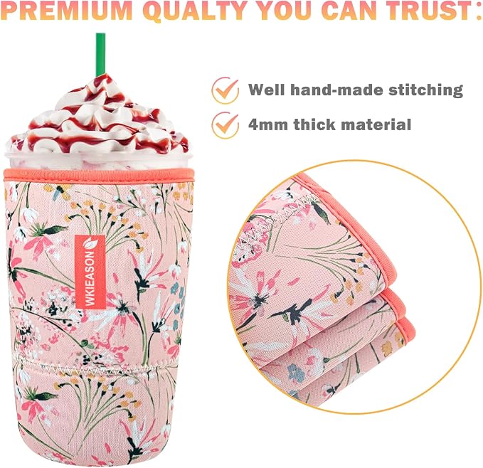 WK IEASON Reusable Iced Coffee Cup Sleeve - Image 6