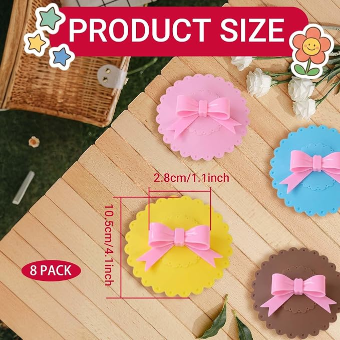 8 Pcs Silicone Cup Covers, Colorful Anti-Dust Coffee Cup Lid Covers - Image 5