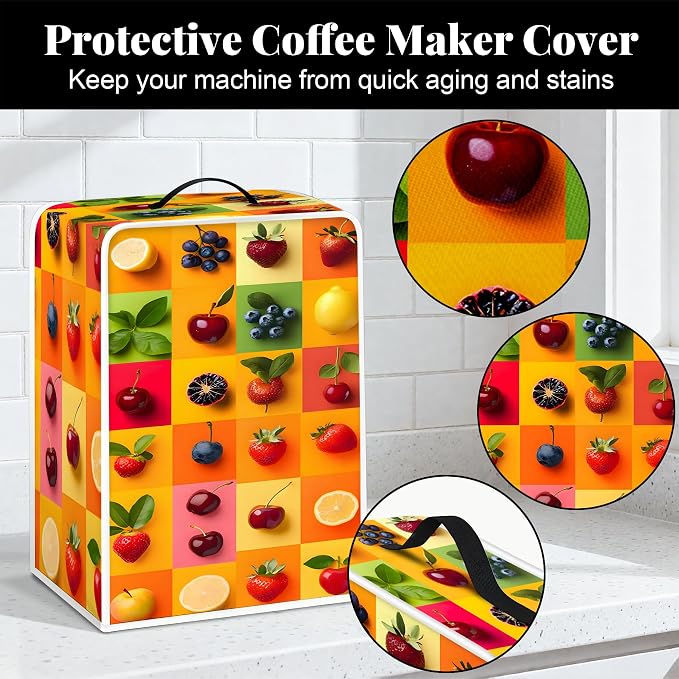 BVBOX Coffee Maker Cover, Durable Dustproof Lightweight Polyester Cotton Blend - Image 7