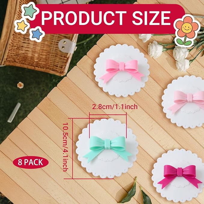 8 Pcs Silicone Cup Covers, Colorful Anti-Dust Coffee Cup Lid Covers - Image 5