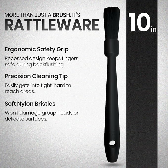Rattleware Black Espresso Machine Grinder Brush - Image 4