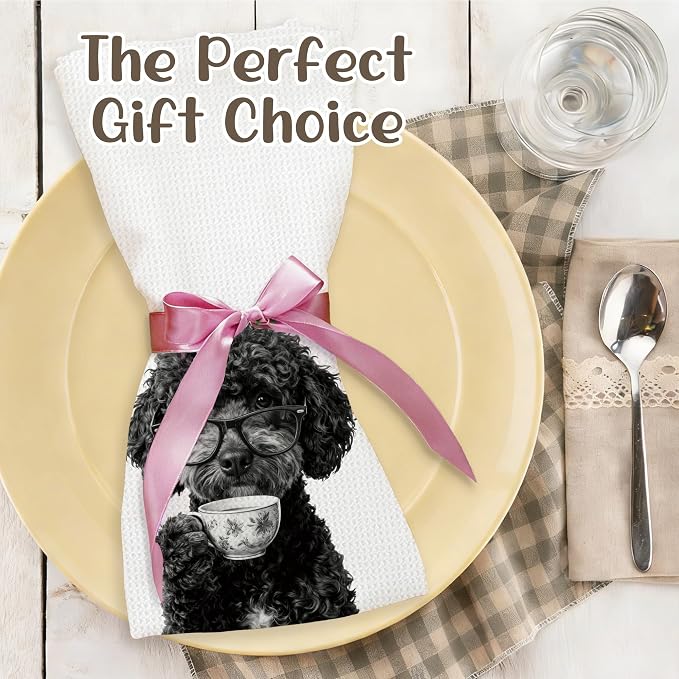 Funny Portuguese Water Dog Kitchen Towels, Dog Kitchen Accessories, Chef Gifts - Image 5