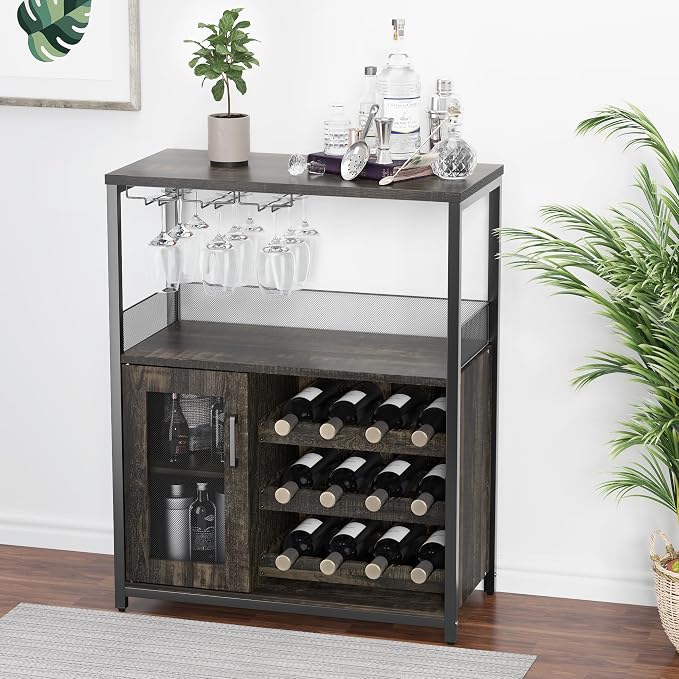 IDEALHOUSE 3-Tier Wine Bar Cabinet - Image 3