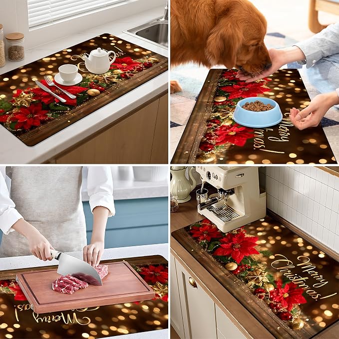 BVBOX 17" x 32" Coffee Bar Mat, Absorbent Dish Drying Mat Cuttable Hide Stain - Image 6