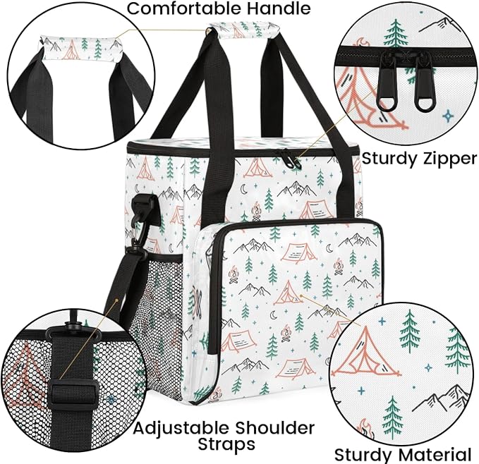 Camping Coffee Maker Travel Bag, Camping Large Carrying Storage Case Insulated - Image 6