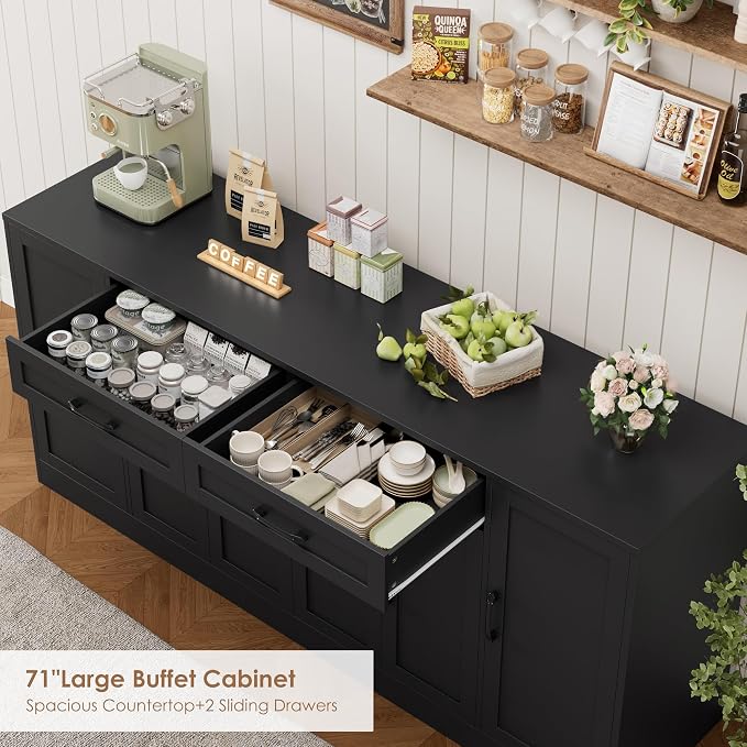 BOTLOG 71” Large Buffet Cabinet - Image 5